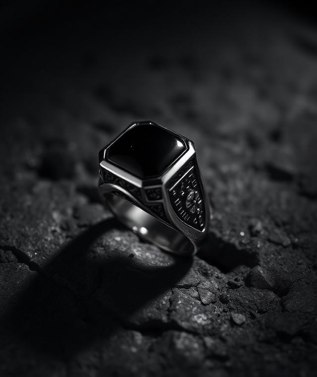 Obsidian Signet Ring